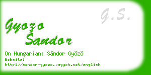 gyozo sandor business card