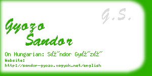 gyozo sandor business card